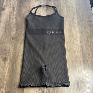 OFFLINE Black Ribbed Authletic Jumpsuit